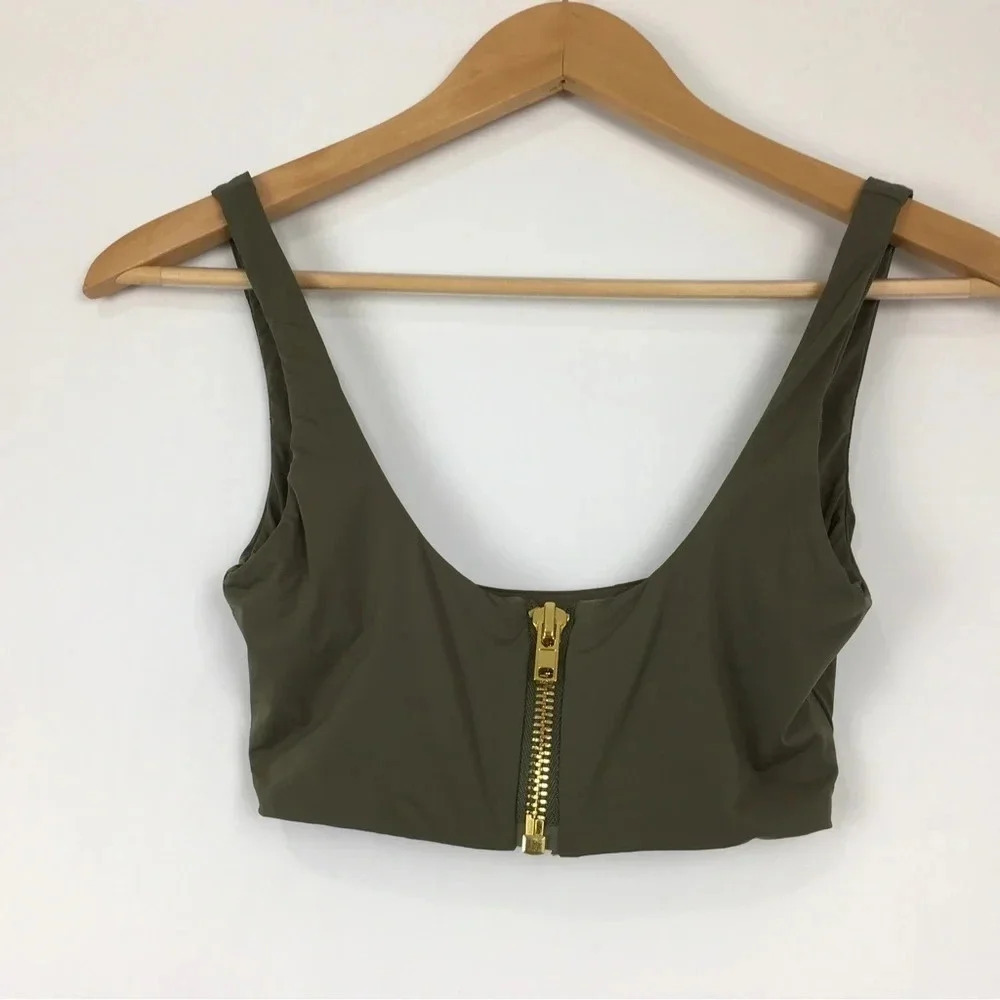 Meshki Zip Front Bra Bikini‎ Top